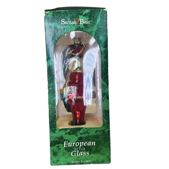 Vtg Santa Claus Drummer Band European Style Hand Blown Glass Christmas Ornament - Picture 13 of 16